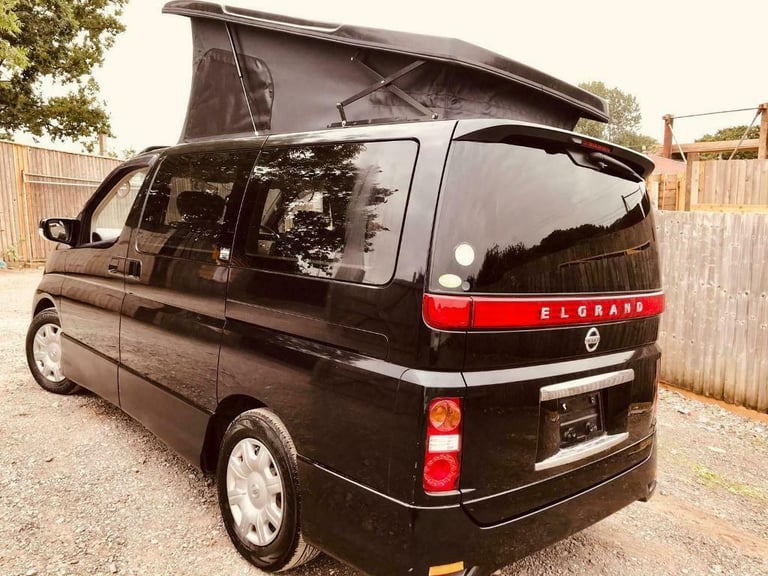 2006 RUST FREE Nissan ELGRAND POP TOP 4 BERTH NEW SIDE CAMPER CONVERSION 64K