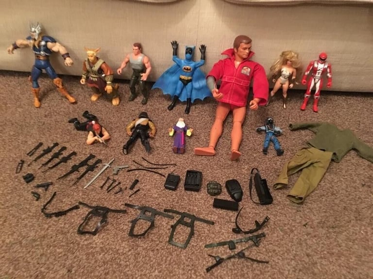 Vintage action figures and parts, Batman, Wonder Woman