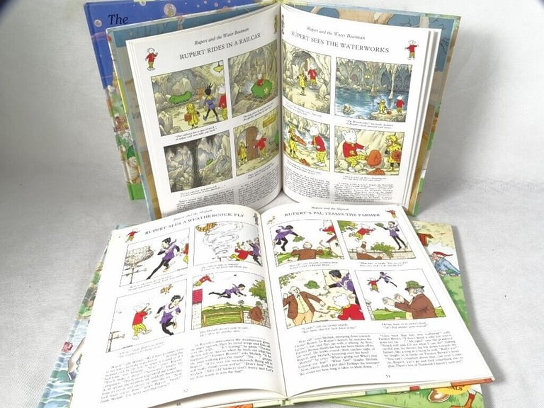  Rupert The Bear Annuals x 5 (1996-1999 +2001). + Rupert hand Puppet #2