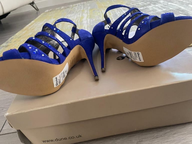 *Brand New* Dune Blue - Suede Diamanté Sandal