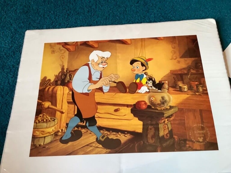 image for Perfect for Xmas- Pinocchio Lithographs commemorative Disney store