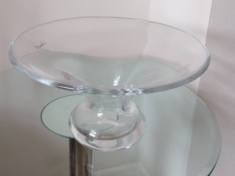 image for Stunning DENIZLI Handmade Crystal Fruit Bowl Centerpiece. 