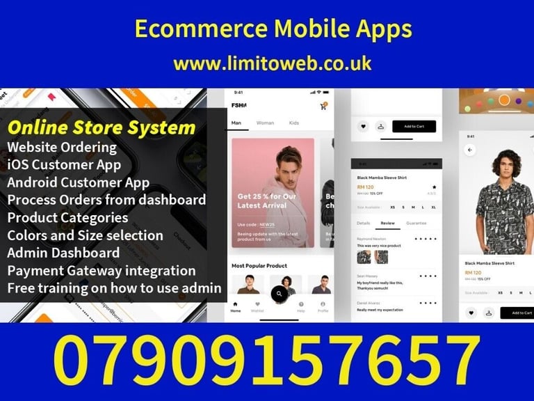 Website Design and Mobile App Development | S-East-London | E Commerce Web Development | UK Based