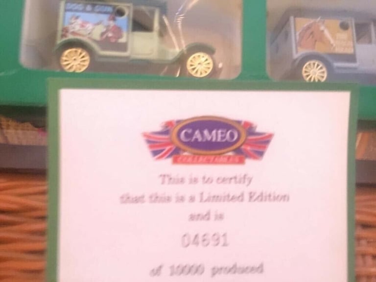 Vintage Cameo Car collection, new unopened limited edition