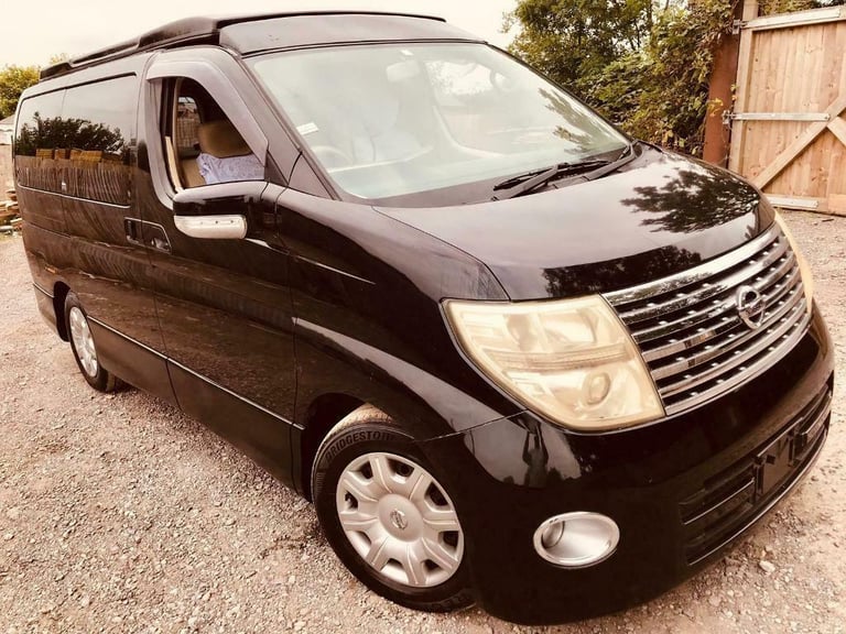 2006 RUST FREE Nissan ELGRAND POP TOP 4 BERTH NEW SIDE CAMPER CONVERSION 64K