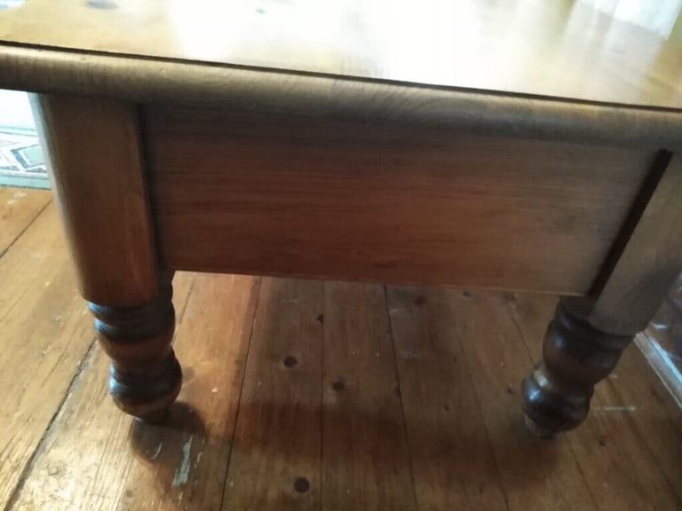 large vintage pine coffee table