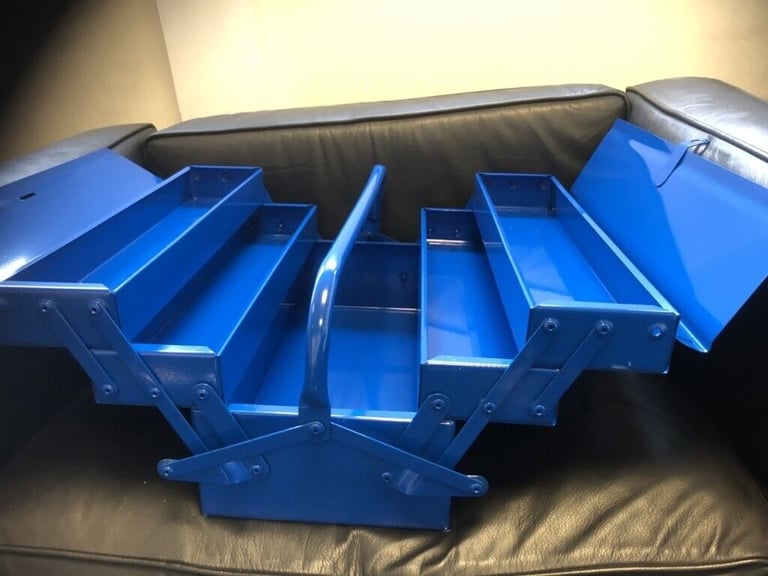 image for UK MADE STEEL Cantilever Tool box 5 TRAY -  Workers Tool Box - Garage - Workshop - Tools