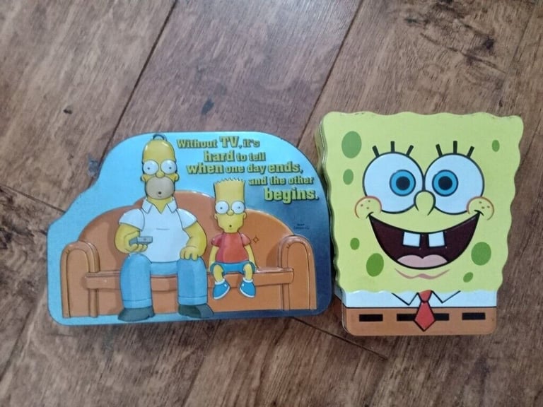 image for Simpsons and Sponge bob tins