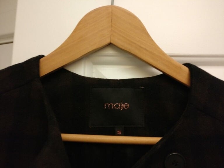 MAJE brown and black long jacket - Whool - Size 36