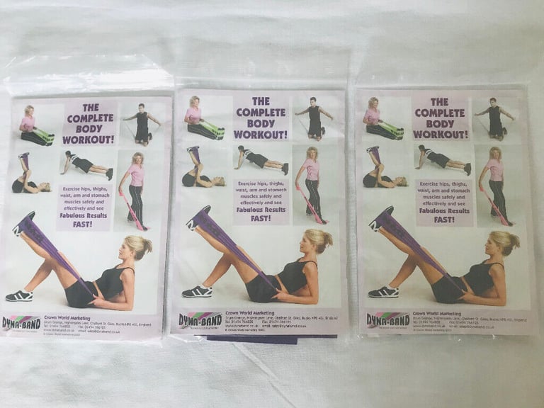 Dyna-Band Total Body Workout DVD and 3 x Dyna-Bands