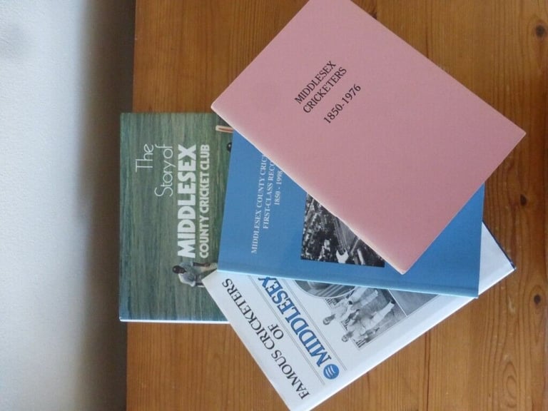 6 vintage Middlesex County Cricket Club books