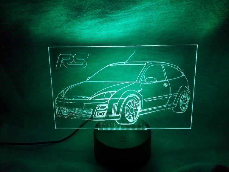 Ford MK1 Focus RS LED Illuminated Etching Display Light Colour Changing