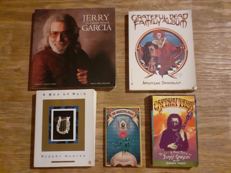 5 x grateful dead / jerry garcia  books 