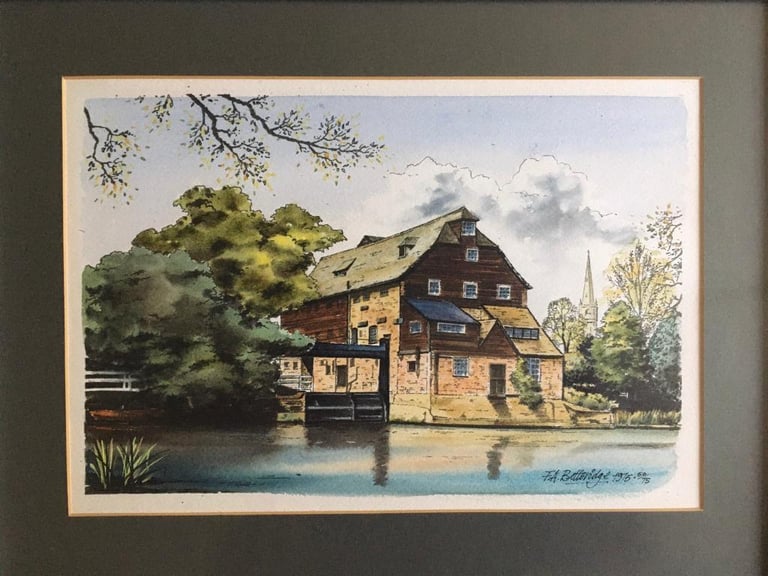 Limited Edition Mounted and Framed Print by F.A. Betteridge 1975 50/75 Hand Signed