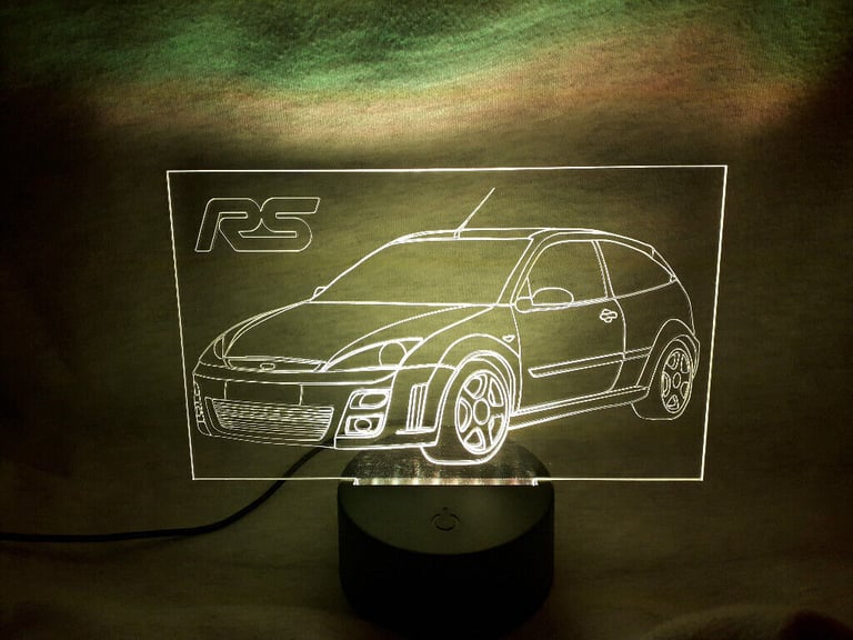 Ford MK1 Focus RS LED Illuminated Etching Display Light Colour Changing