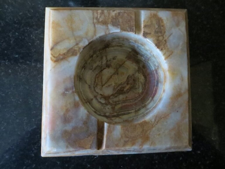 image for Very Heavy Vintage Onyx Ashtray