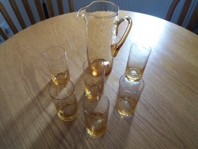 image for WATER SET vintage style glass