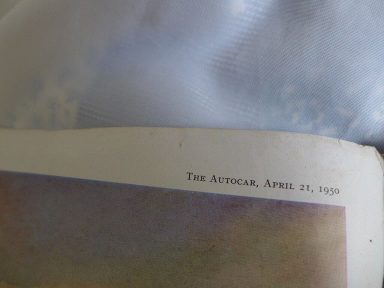 RARE! The AUTOCAR dated 21 April 1950. Features Aston Martin DB2 & Bentley Mark VI 4.25-litre Saloon