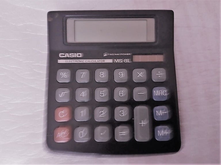 Casio black electronic calculator