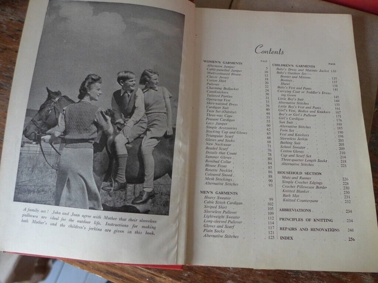 Four VINTAGE KNITTING BOOKS published in the 1940s. See below titles and details. The four for £25.