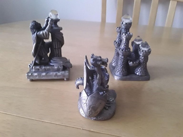 Fantasy Pewter Ornaments x 3