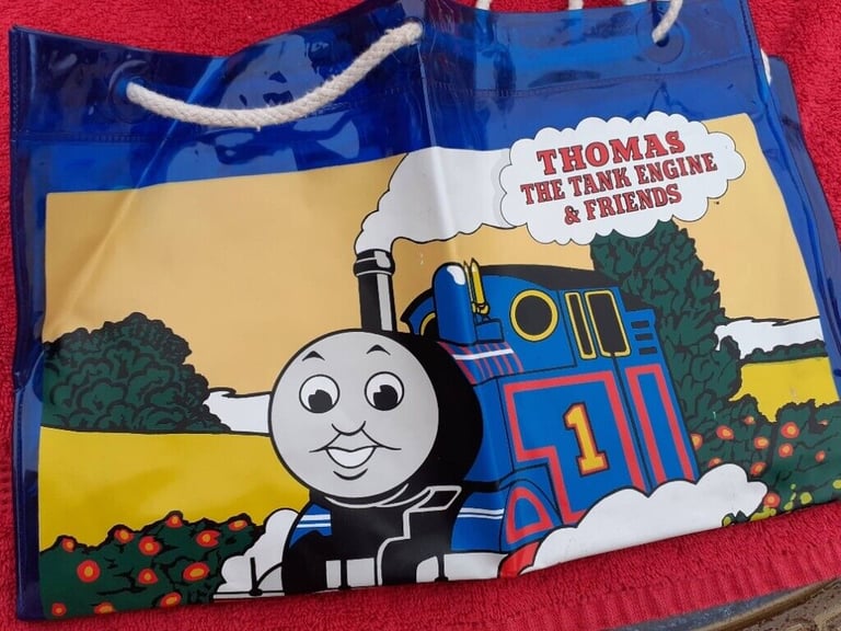 RARE Vintage Pingu, Mr. Blobby, Thomas the Tank Engine Bags from the 1990's
