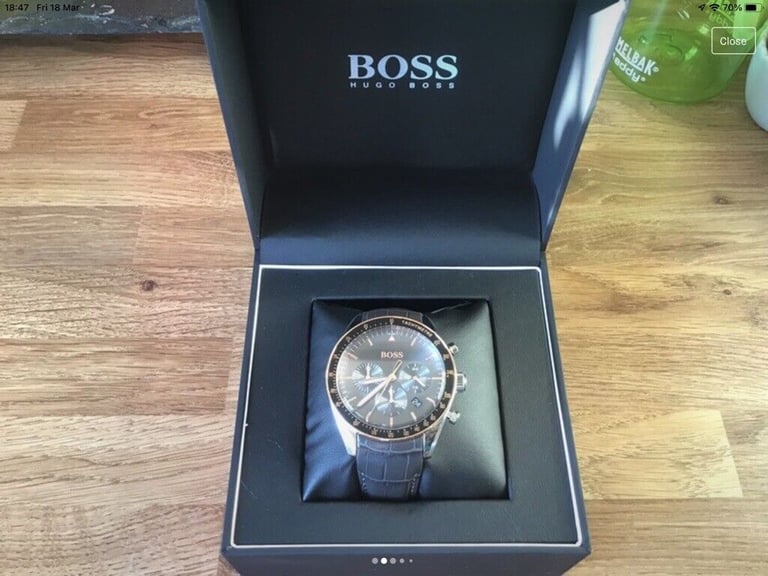 Hugo Boss Chronograph Watch - leather strap - brand new & boxed