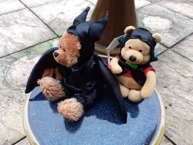 New Disney Bat Pooh and New Ty Bat Bear Beanie Babies.