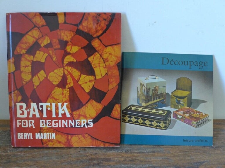 image for Two Collectable Vintage Craft Books: BATIK FOR BEGINNERS and DECOUPAGE. The two for £15.