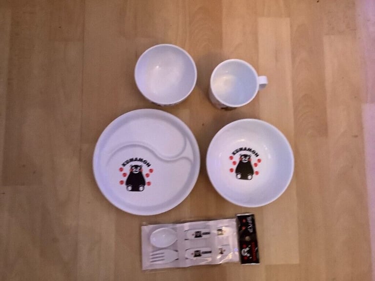 image for Child's Kumamon plastic Dinner Set from Japan