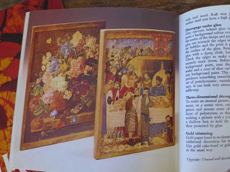 Two Collectable Vintage Craft Books: BATIK FOR BEGINNERS and DECOUPAGE. The two for £15.