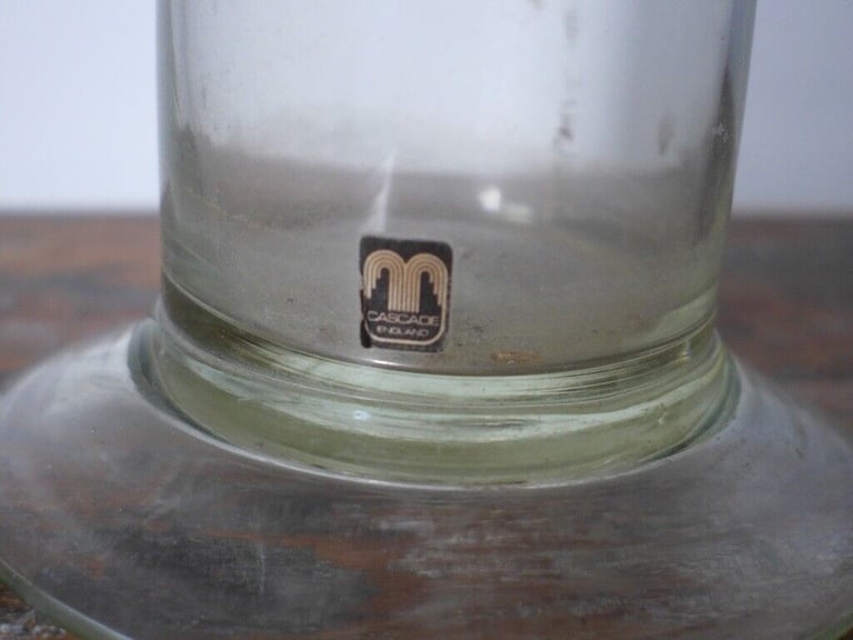 EXTRA TALL (58 cm) VINTAGE CYLINDRICAL GLASS JAR. GLASS VASE. GLASS CONTAINER. SPECIMEN JAR