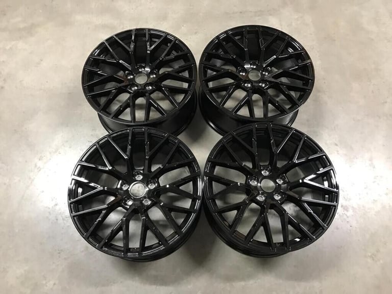 20" Inch Audi R8 V10 Alloy Wheels A4 A5 A6 A7 A8 Q3 Q5 Q7 Skoda 5x112 Gloss black