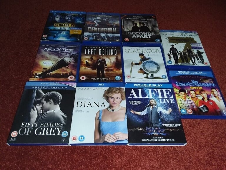 11  x  BLU RAY DVD'S FOR SALE.