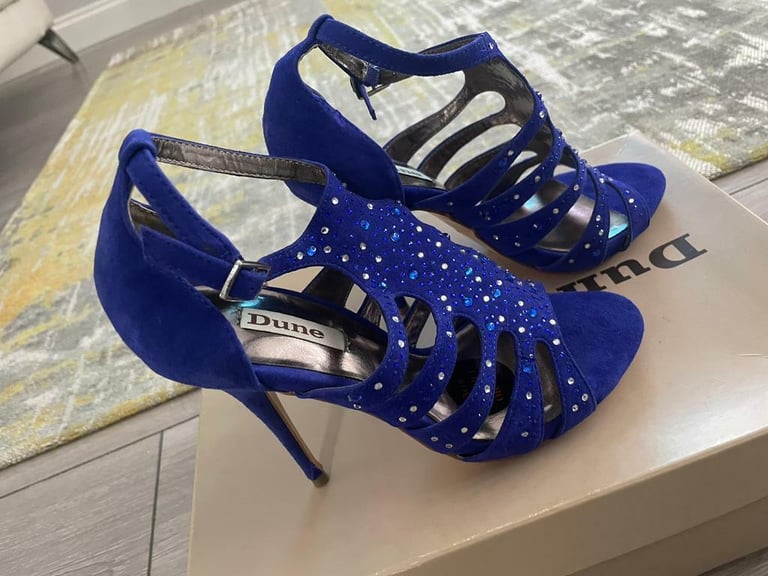 *Brand New* Dune Blue - Suede Diamanté Sandal