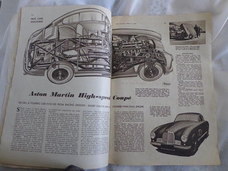 RARE! The AUTOCAR dated 21 April 1950. Features Aston Martin DB2 & Bentley Mark VI 4.25-litre Saloon