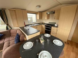 extra wide 3 bedroom caravan with u shape kitchen and bunk beds