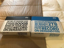 SKY plus + Wi-fi HD boxes 2TB and 500GB