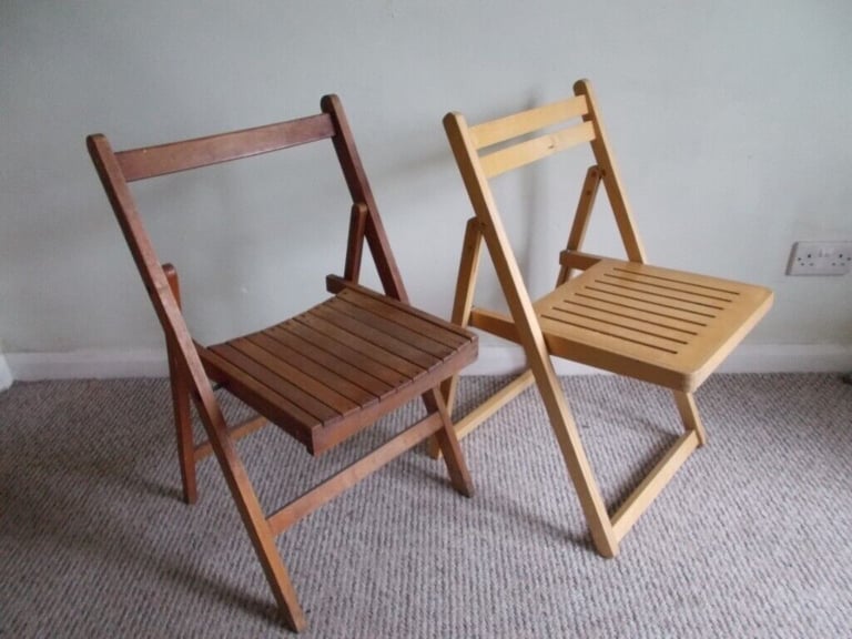 Folding caravan camper picnic chair choice of 2, Oak & Beech £10 each