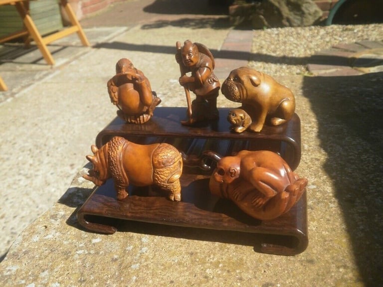Netsuke gifts hand carved wooden collectable ornament over 299 to choose from