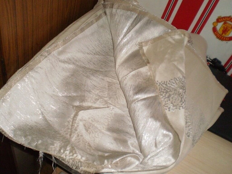 Fabric  Good Quality  Fabric  Pale Silver  Colour New 