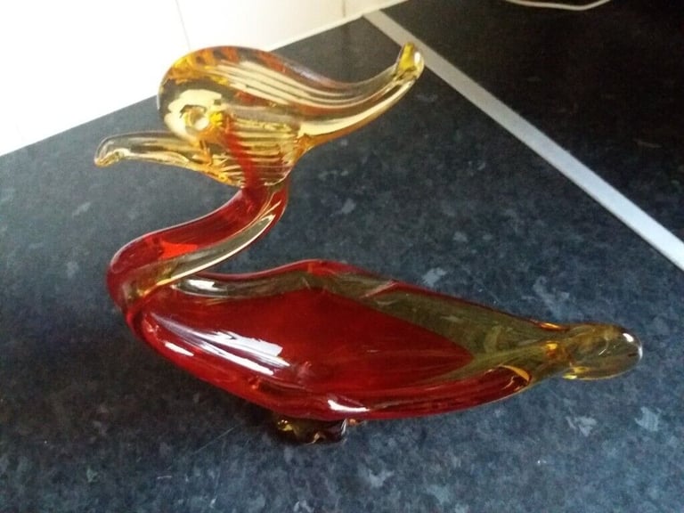 Vintage murano glass bird ornament
