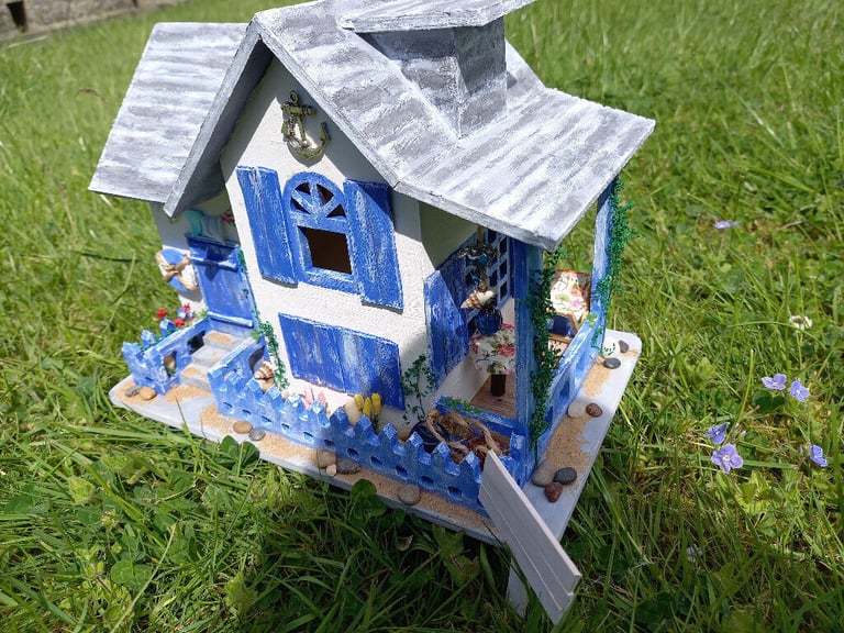 Unique, one off hand painted wooden beach house