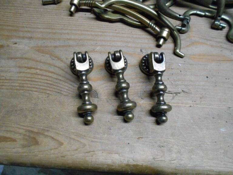 Victorian Brass original cuboard handles Vintage Handles 