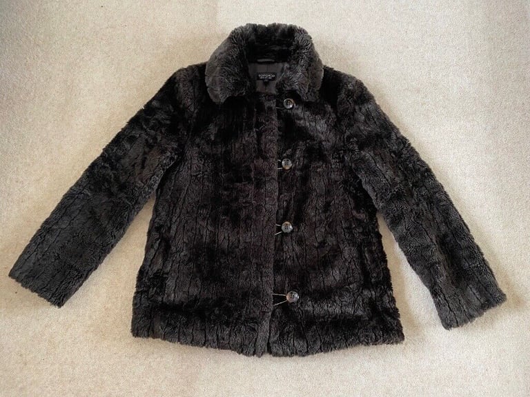 image for Brown faux fur jacket 