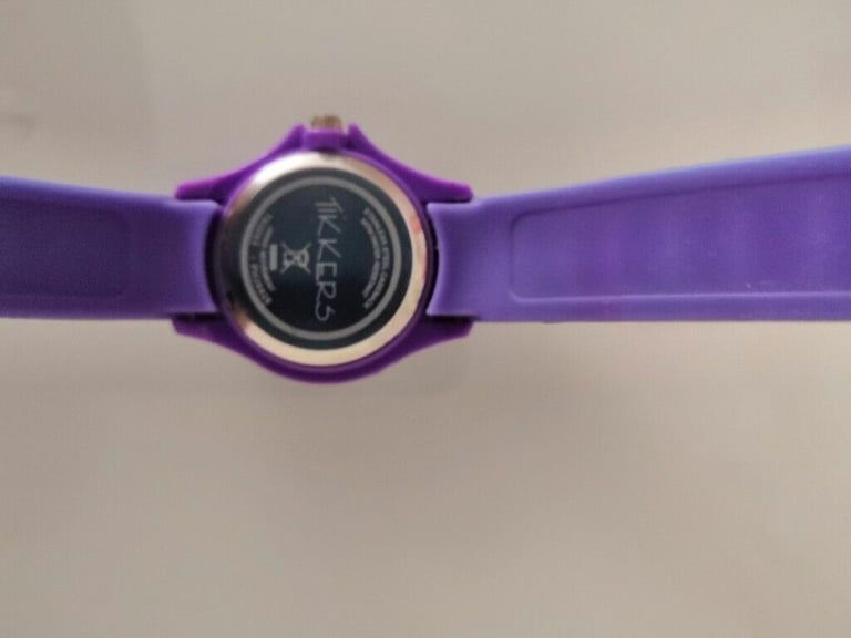Watch Tikkers children's watch in purple with flower design on face, unused