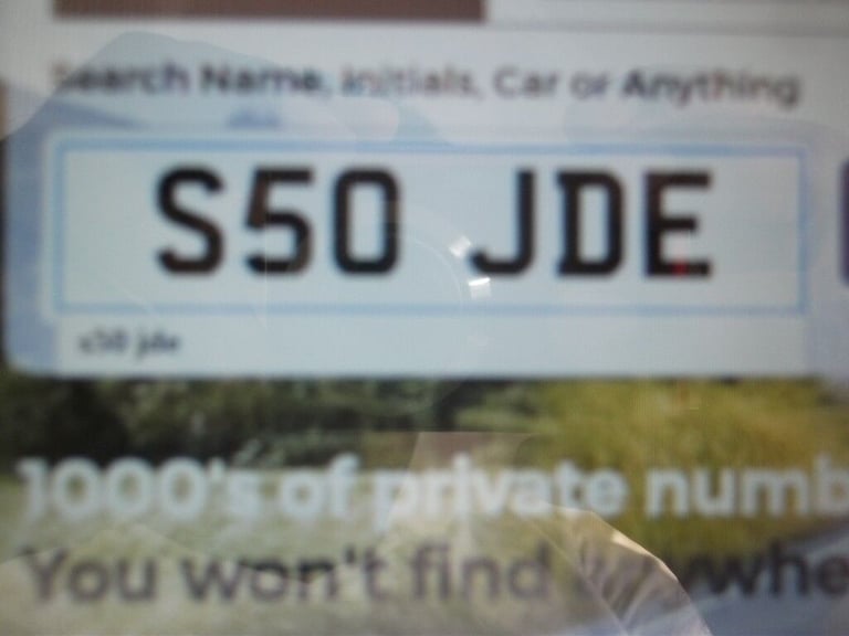 image for PRIVATE NUMBER PLATE       S50 JDE       (JOE)