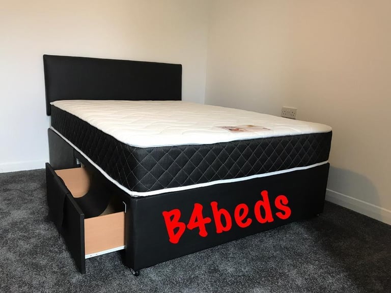 Brand new Single double super king size kingsize divan bed with 2 drawers headboard 