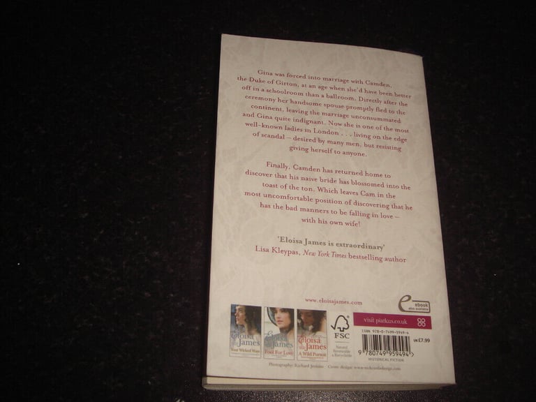 Eloisa James - DUCHESS IN LOVE - used paperback book, post or collection