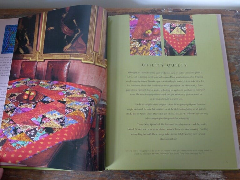 Collectable vintage hardback: KAFFE FASSETT'S V & A QUILTS. Illustrated.